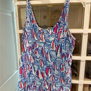 Lilly Pulitzer , red right return pattern size large tank top